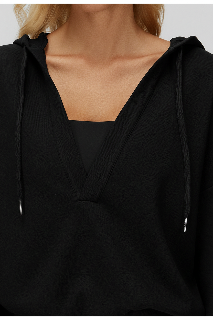 V-Neck Oversized Hoodie - view 3