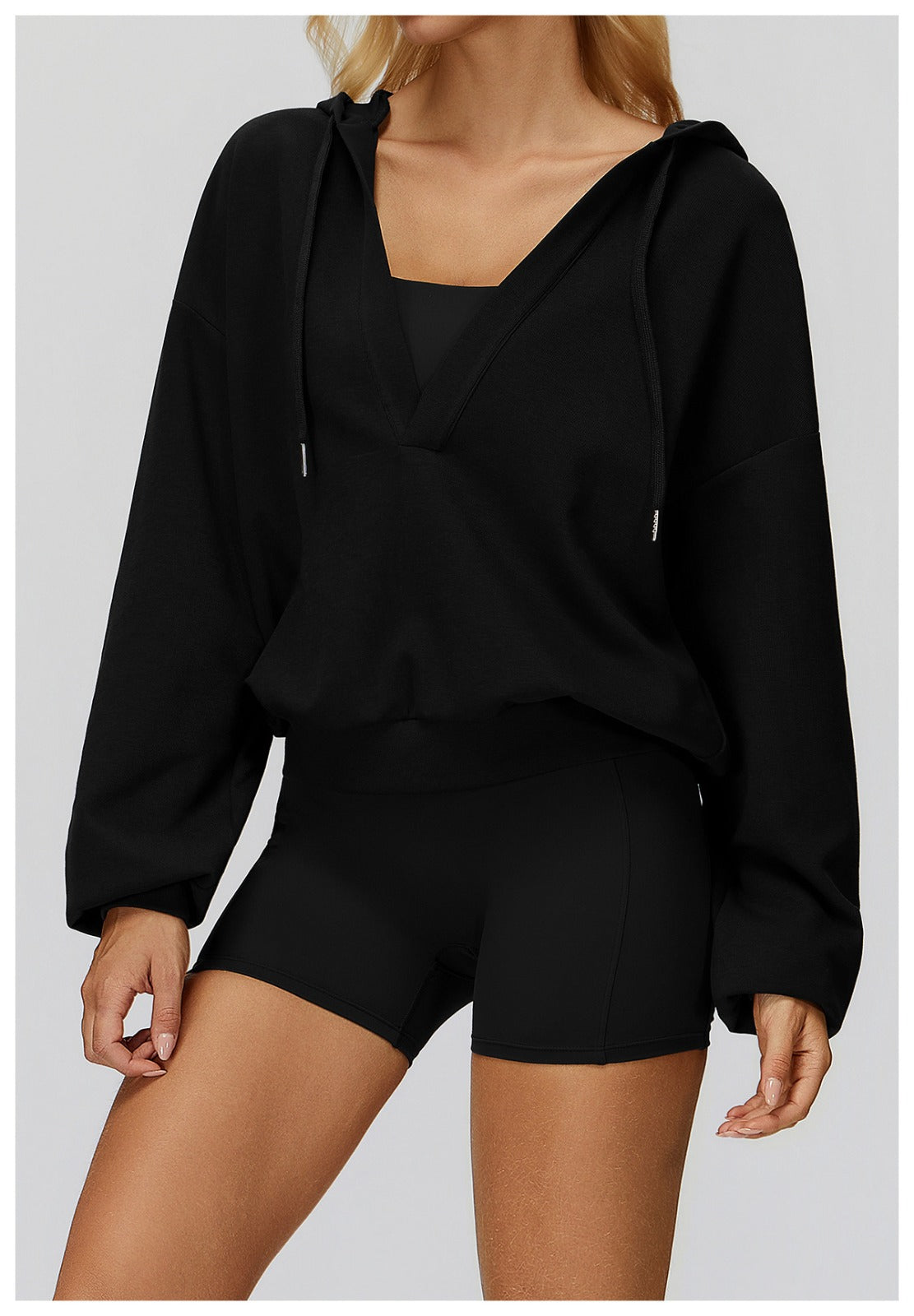 V-Neck Oversized Hoodie - view 4